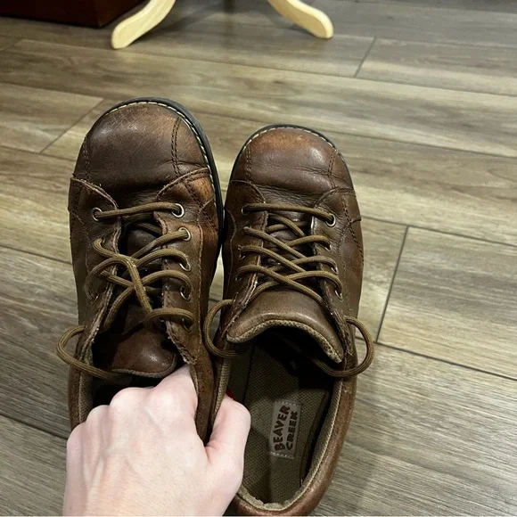 Y2K Brown Leather Clogs - Picture 6 of 7